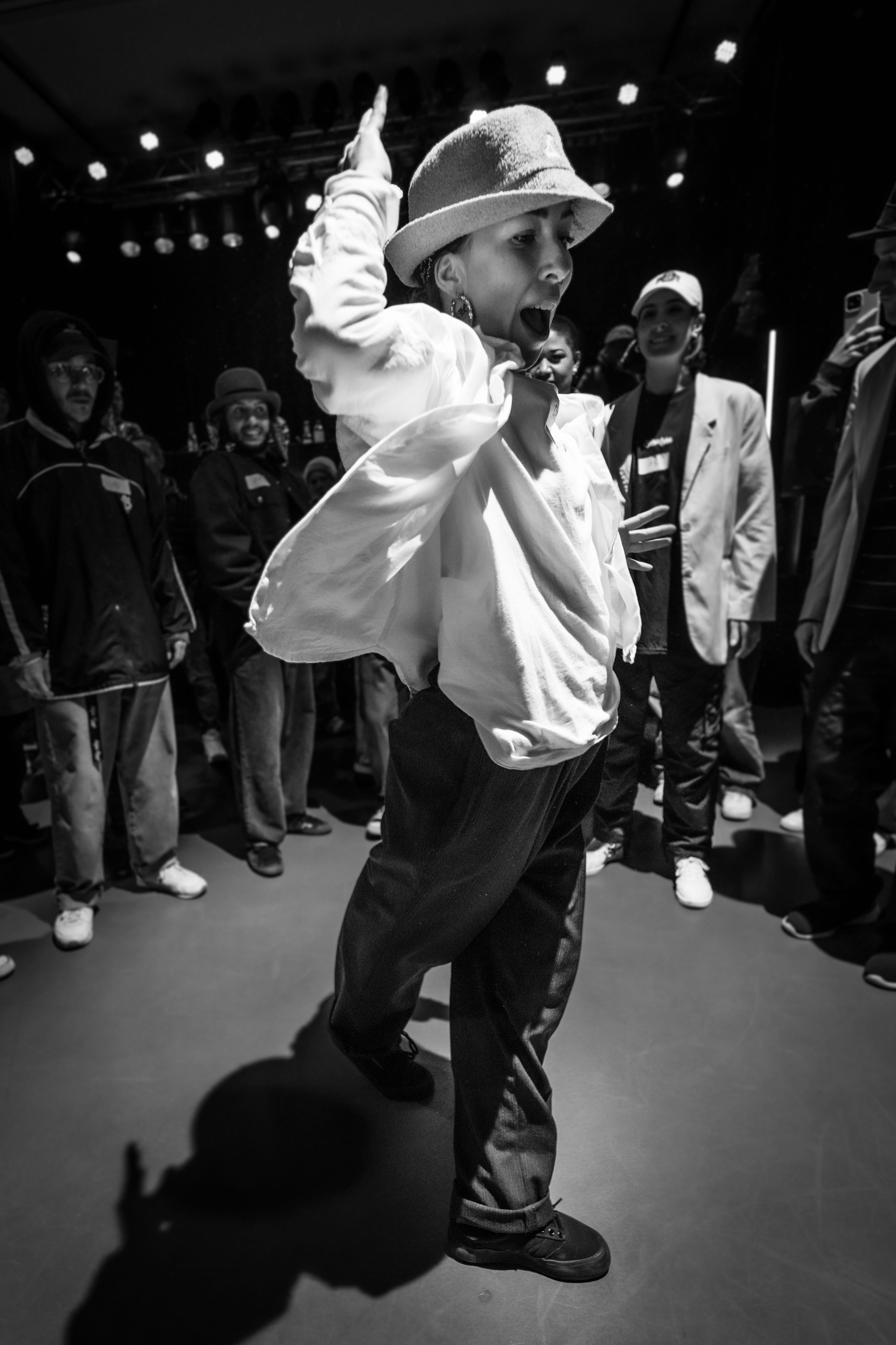 Action in the Cypher of a Female Dancer in the Popping Category